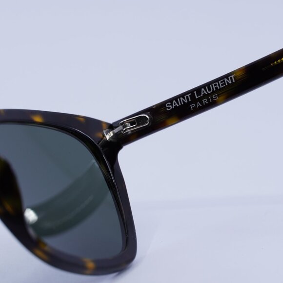 Saint Laurent SL716 SLIM 002 Sunglasses Havana Square Frame, Grey Lenses - Picture 8 of 11